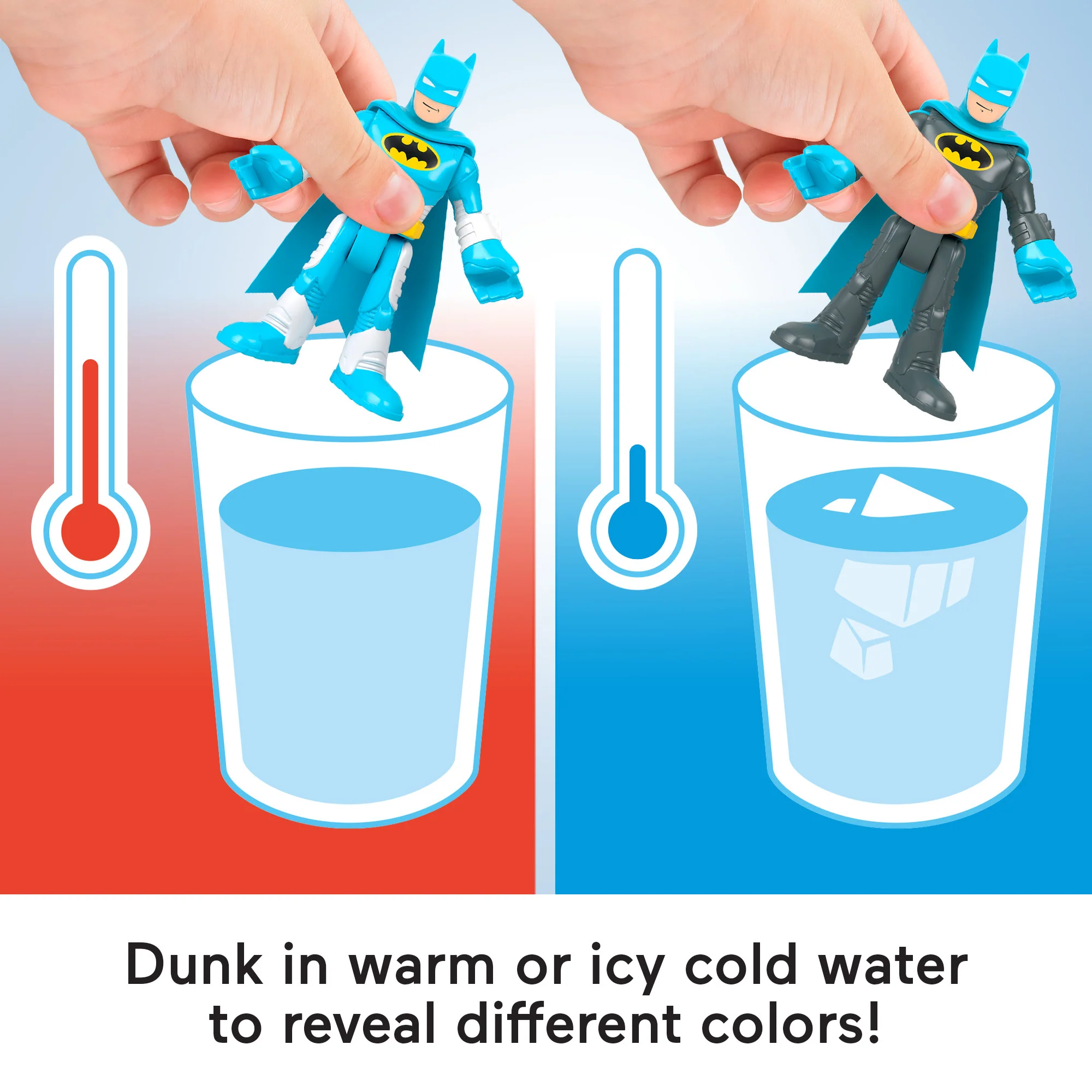 Imaginext DC Super Friends Batman Figure Set Collection With Color-Changing Action, Preschool Toys