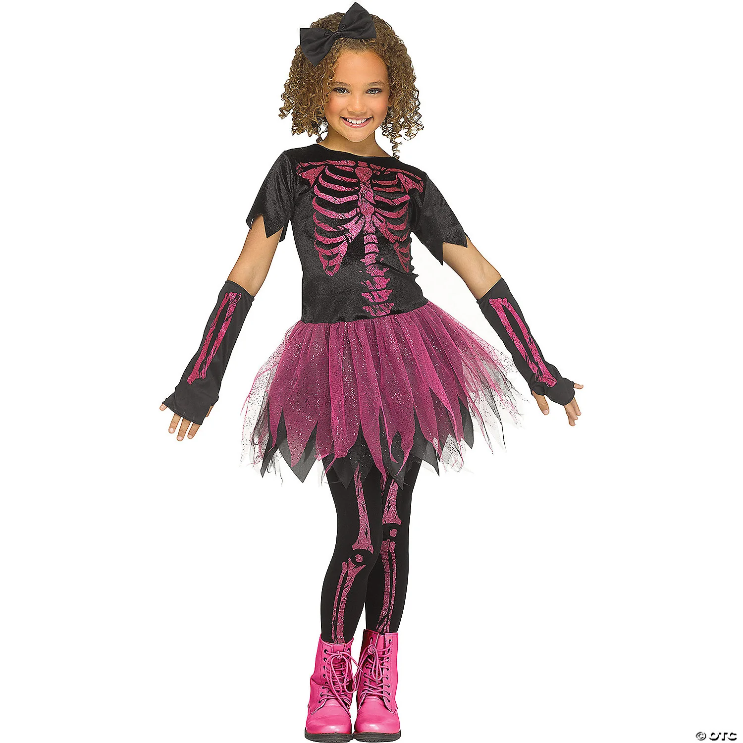Skele-Girl Pink Child Costume