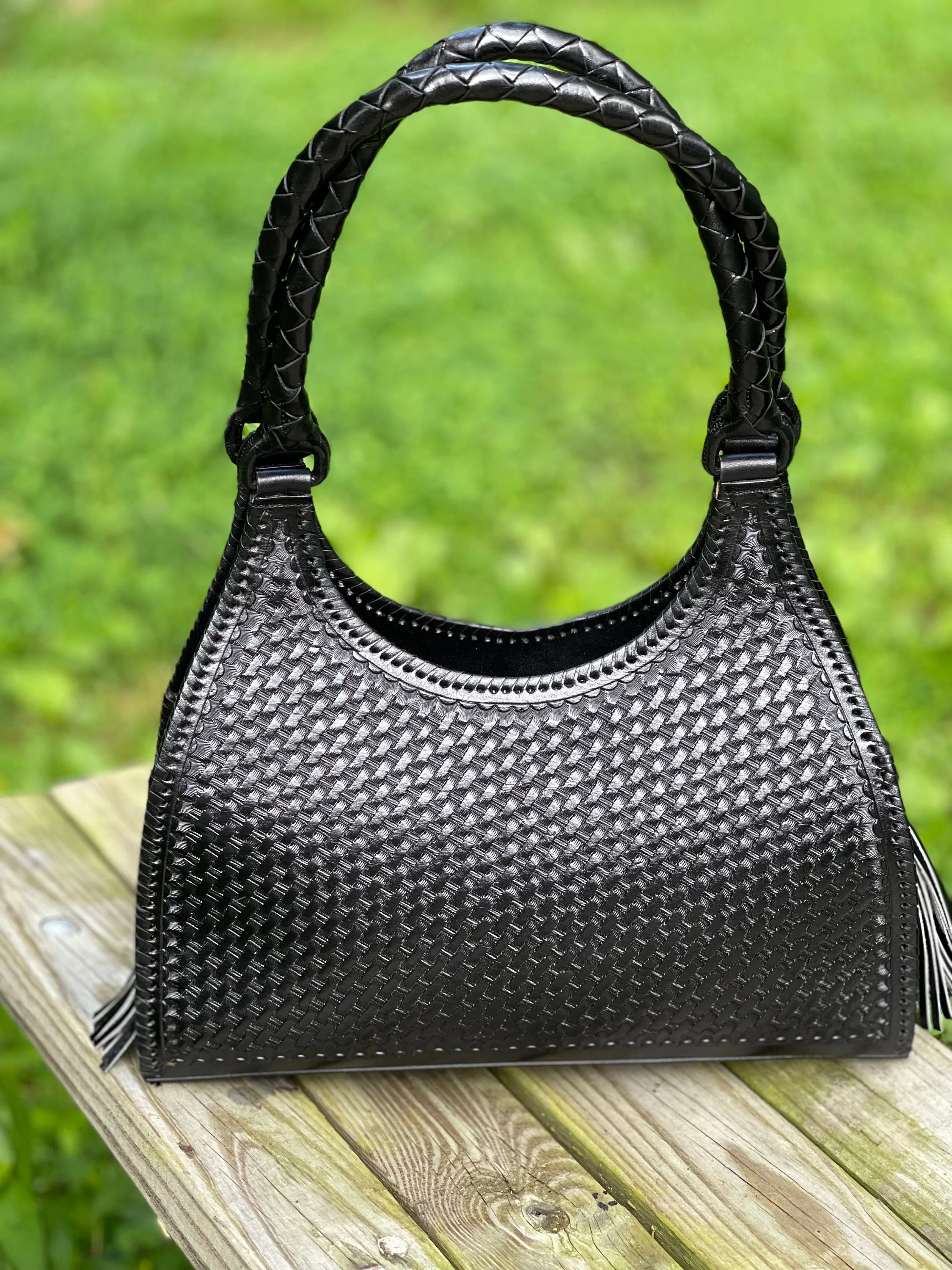 Calf Hair Leather Shoulder Bag, ALLE 