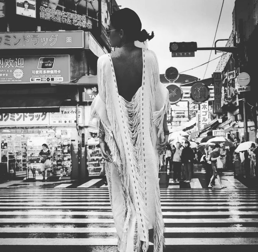 Handmade Frayed Maxi Beach Dress BO Swim Cover up
