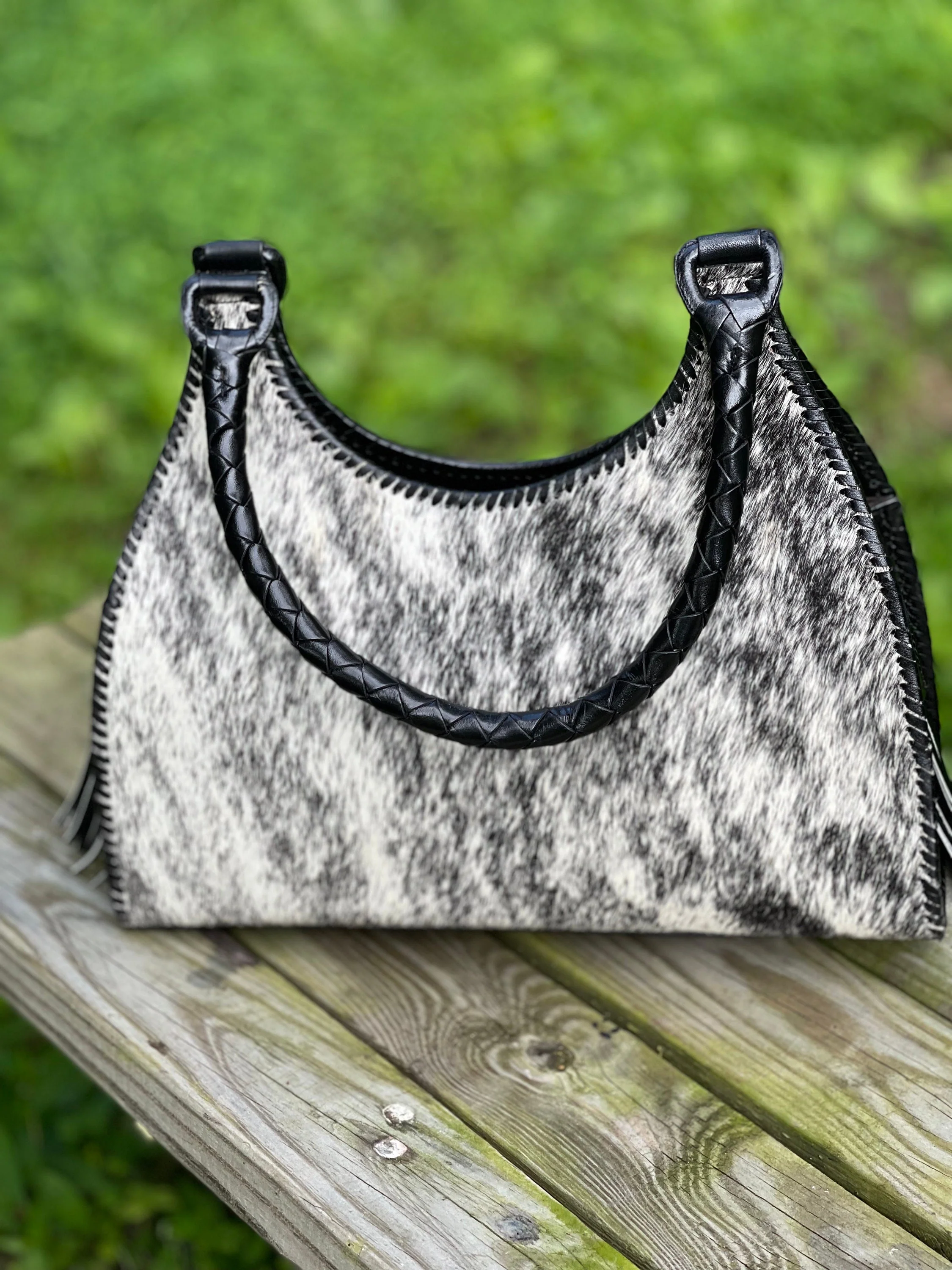 Calf Hair Leather Shoulder Bag, ALLE 