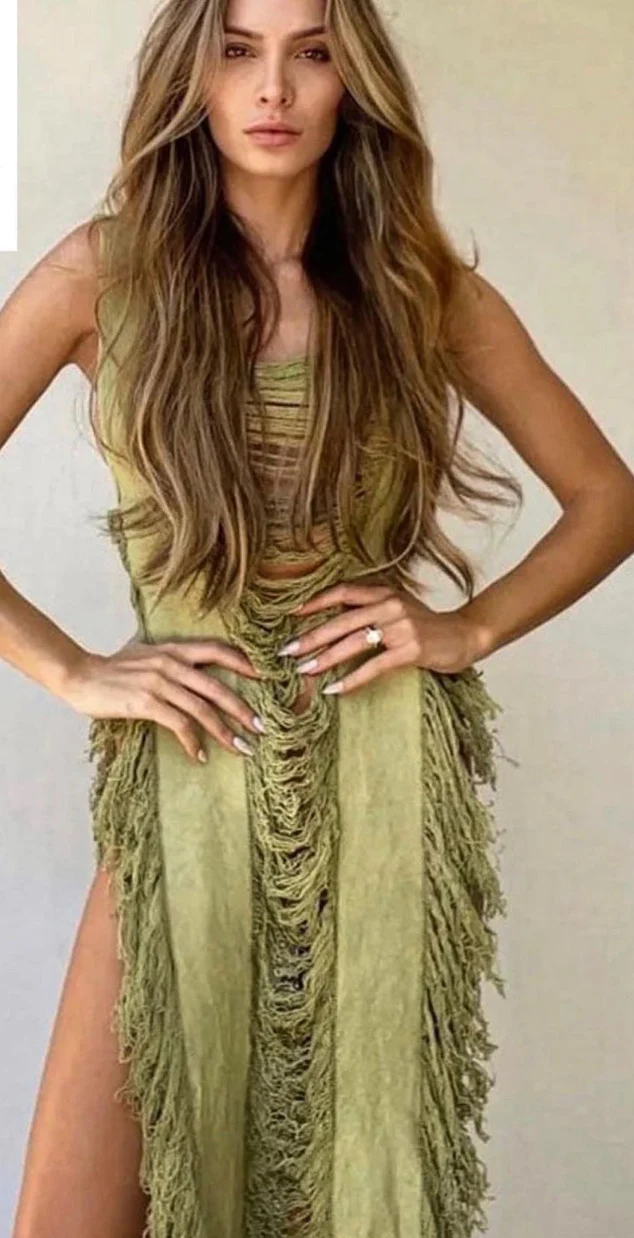 Handmade Frayed Cotton Maxi Beach Dress ANNA Swim Cover Up