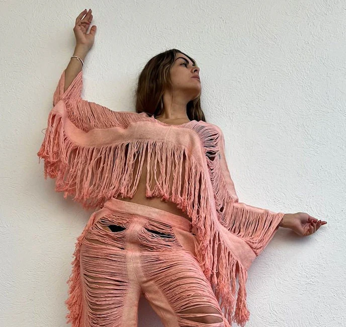 Handmade Frayed Beach Boho Top 