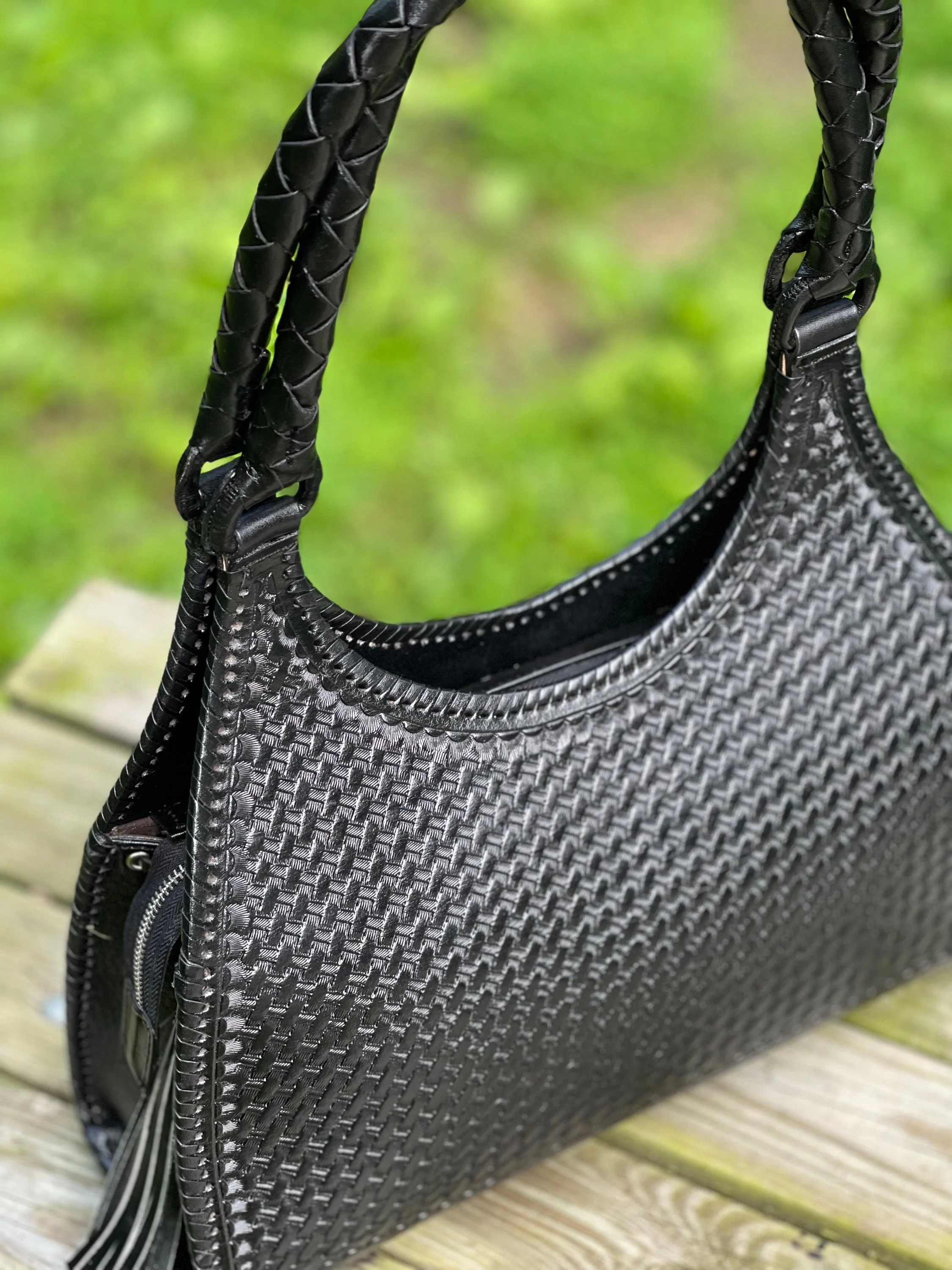 Calf Hair Leather Shoulder Bag, ALLE 