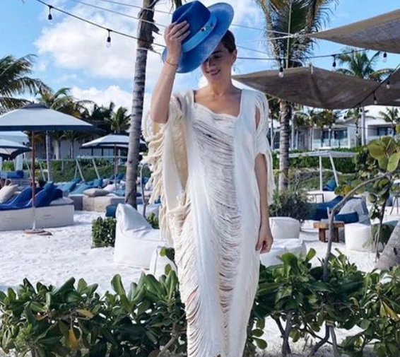 Handmade Frayed Cotton Maxi Beach Dress CAPRI, more colors