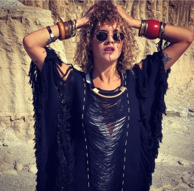 Handmade Frayed Maxi Beach Dress BO Swim Cover up