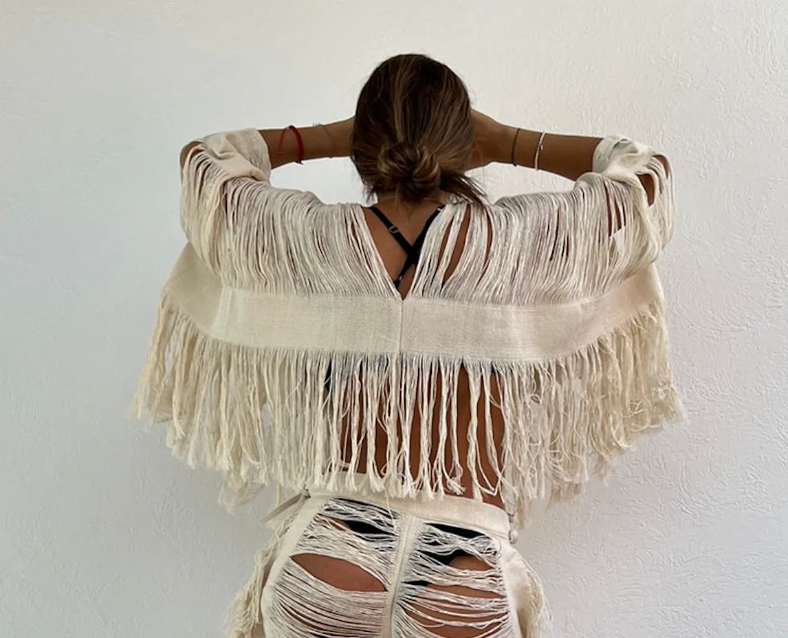 Handmade Frayed Beach Boho Top 