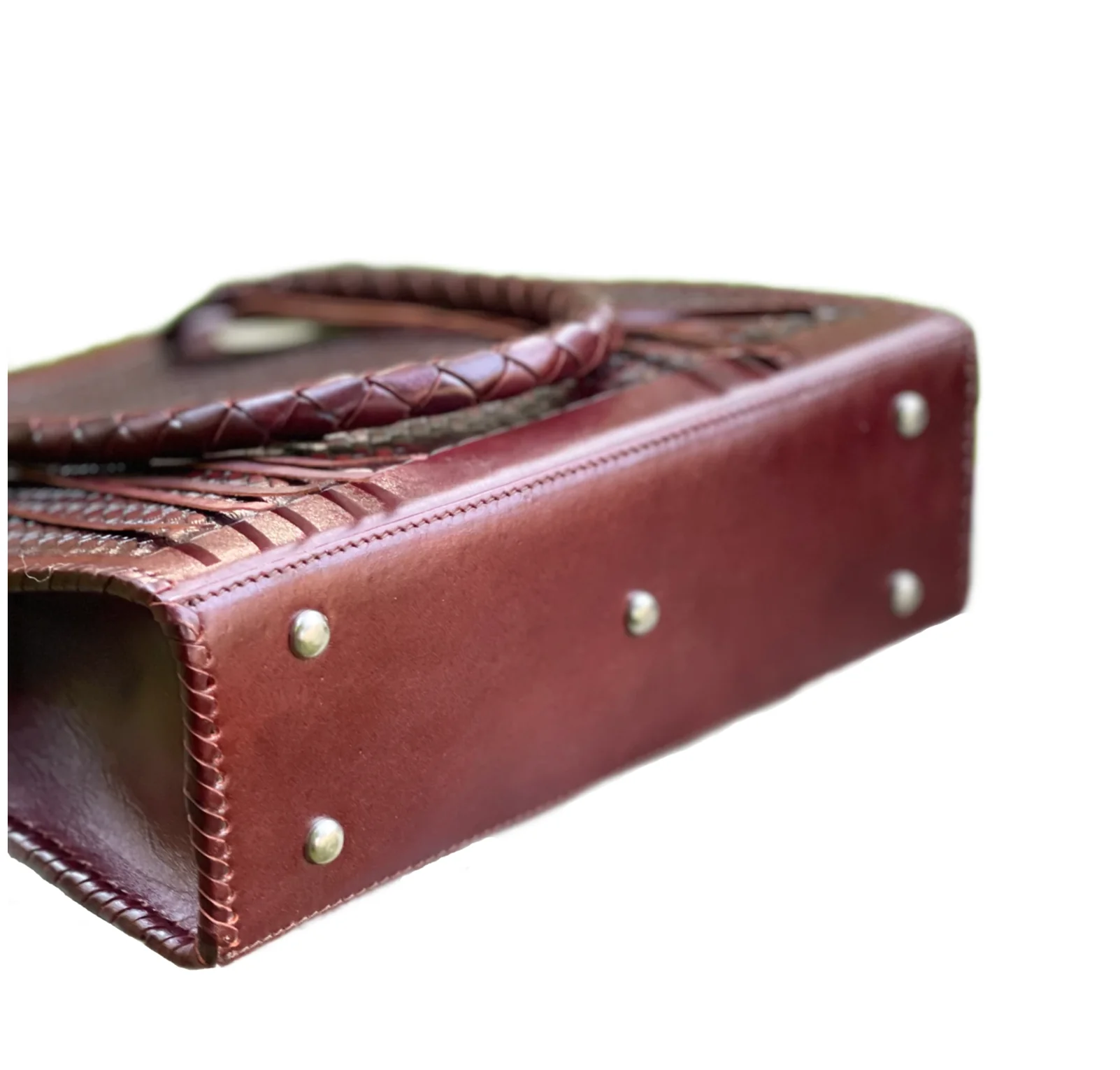 Hand Tooled Leather Tote Bag 