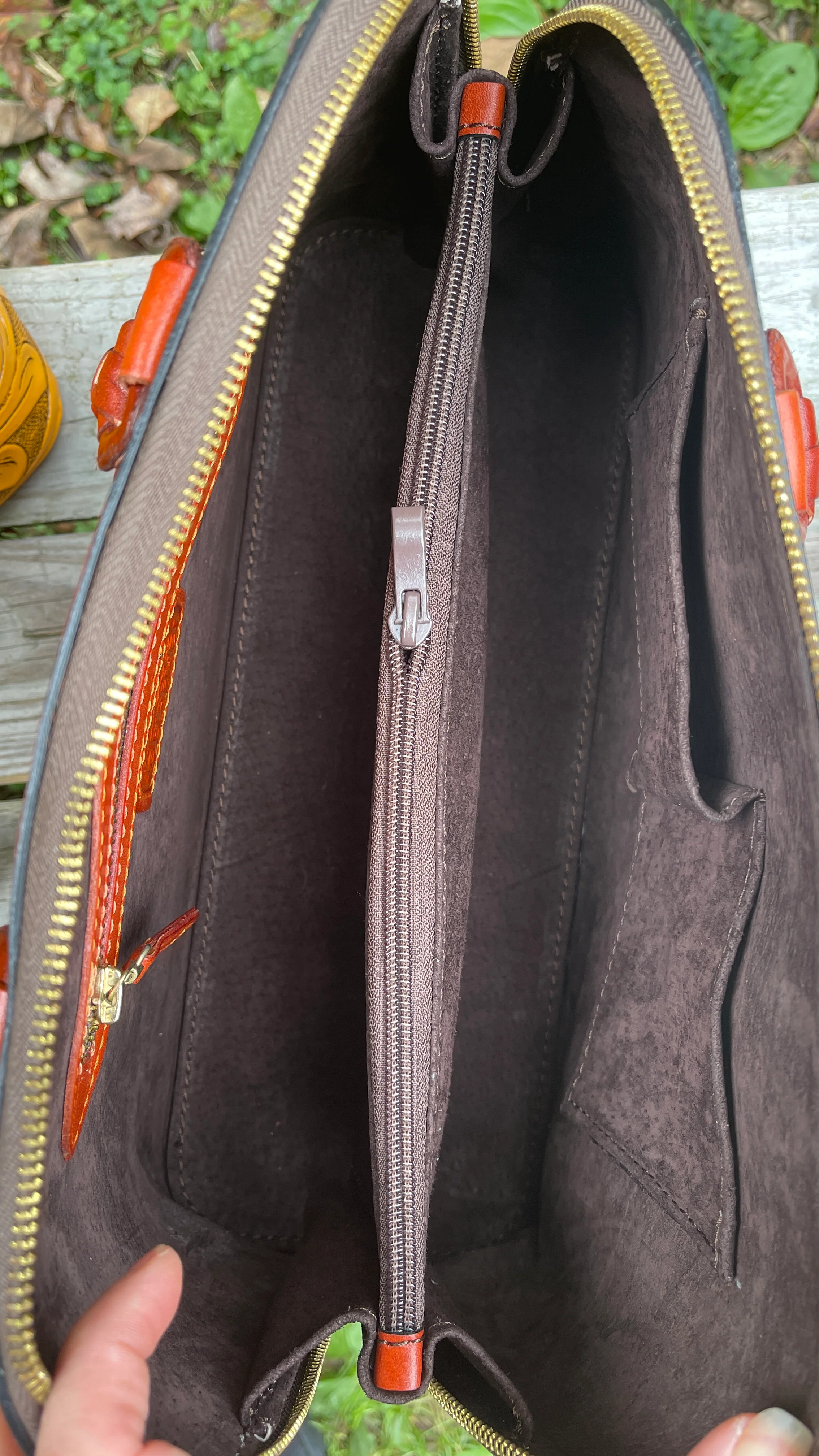 Hand-Tooled Leather Small Doctor Bag 