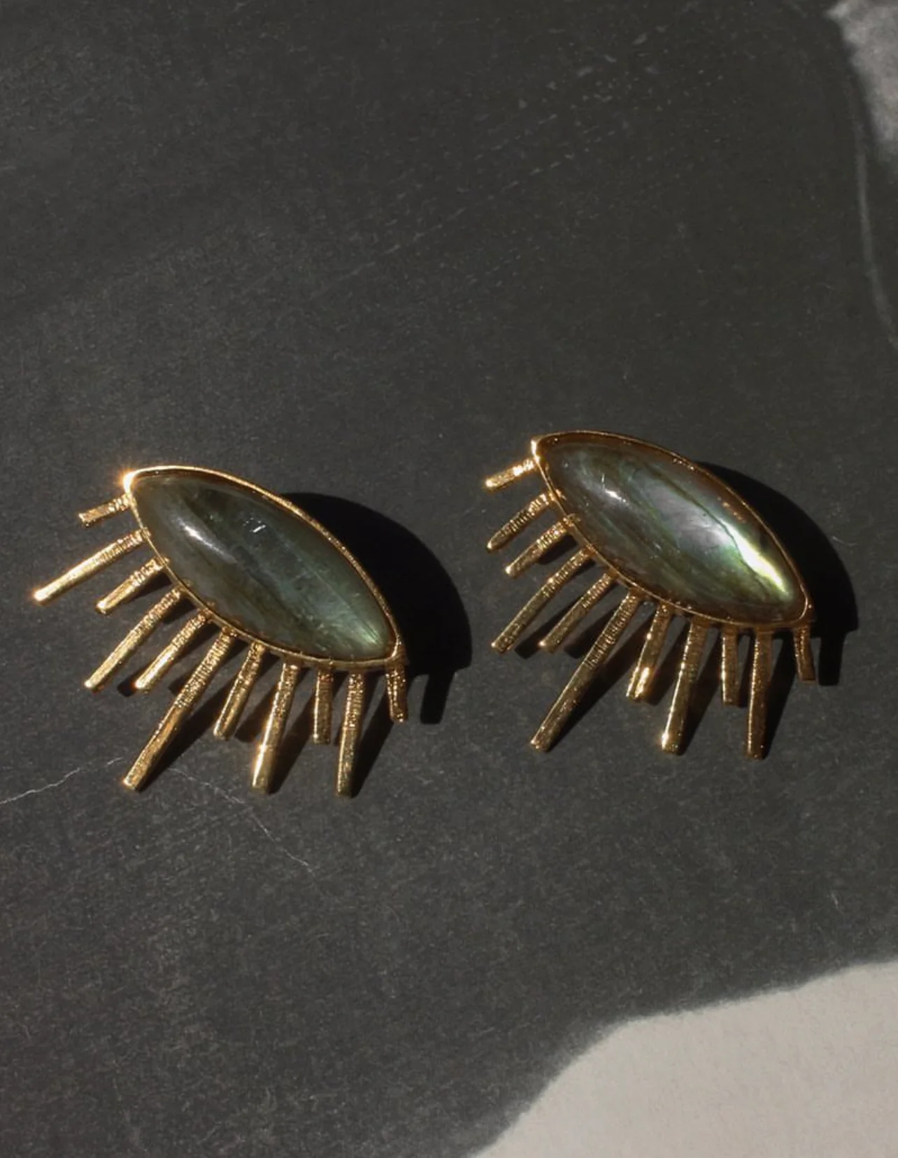 ALLE Handcrafted luminati Labradorite Stud Earrings