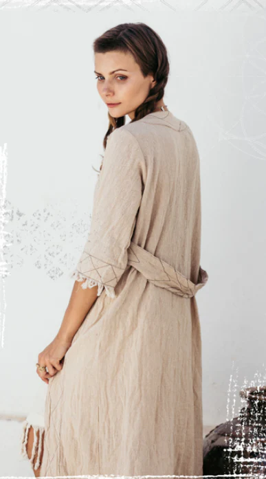 Bohemian Boho Cardigan Robe, Organic Clothes