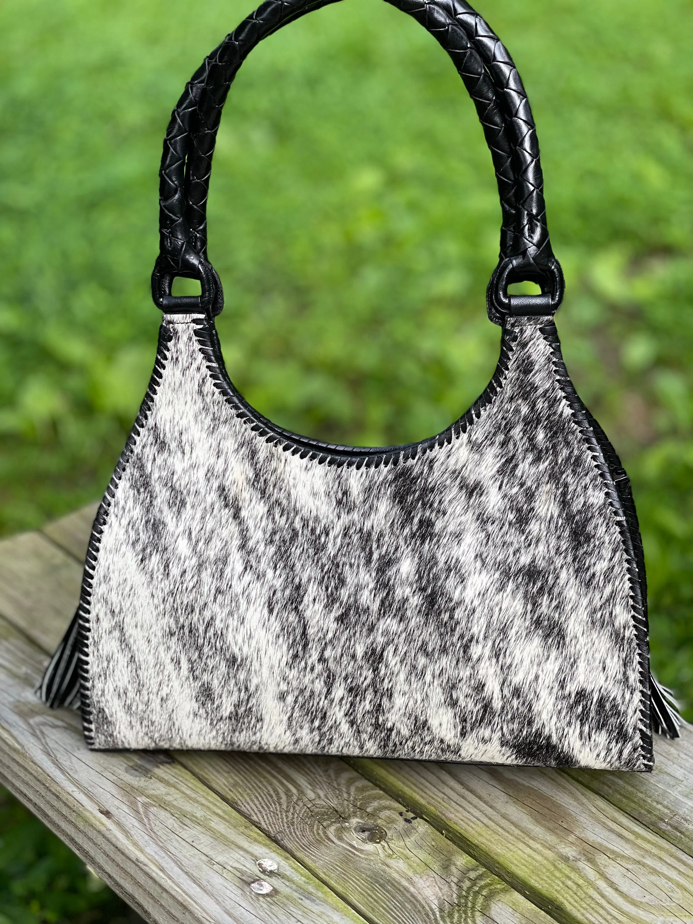 Calf Hair Leather Shoulder Bag, ALLE 