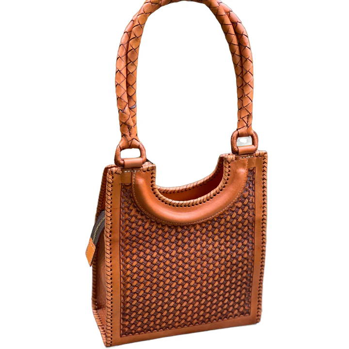 Hand Tooled Leather Hobo Bag 