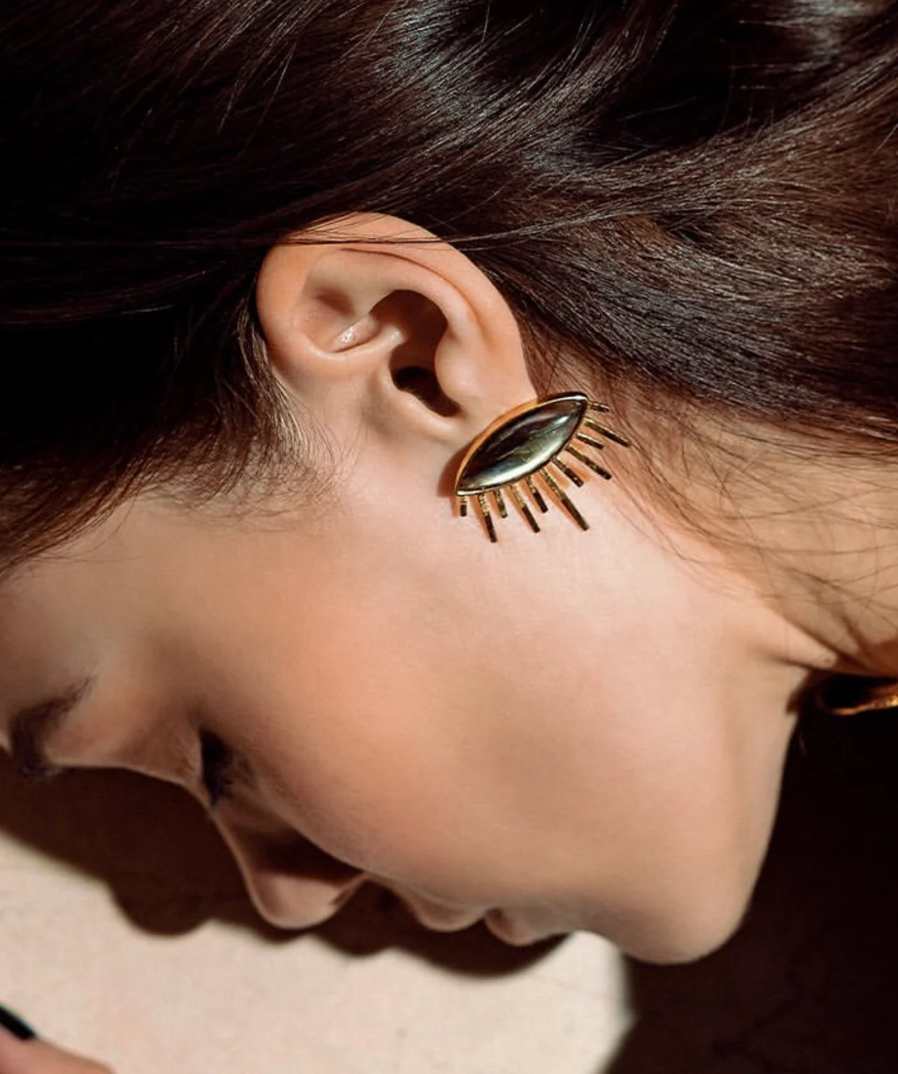 ALLE Handcrafted luminati Labradorite Stud Earrings