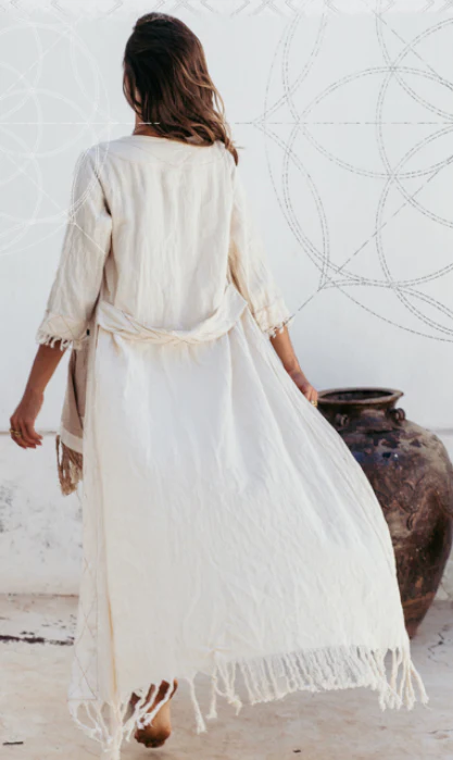 Bohemian Boho Cardigan Robe, Organic Clothes