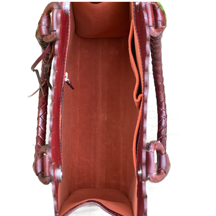 Hand Tooled Leather Tote Bag 