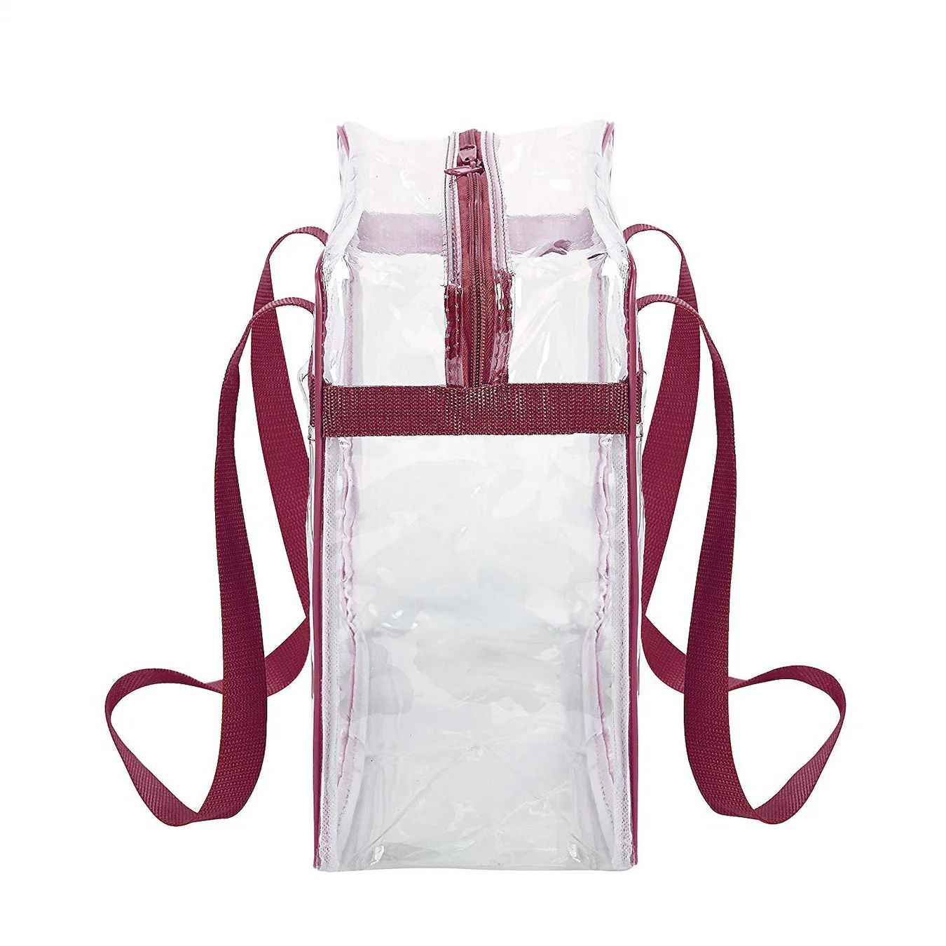 12 x 12 x 6 Stadium Bag with 35-inch Long Handles - Burgundy Trim (1401-BUR)