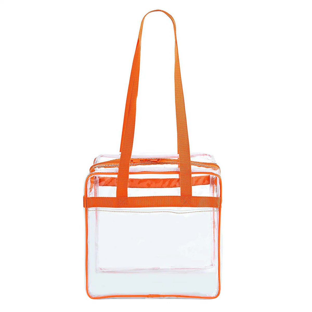 12 x 12 x 6 Stadium Bag with 35-inch Long Handles - Orange Trim (1401-ORG)