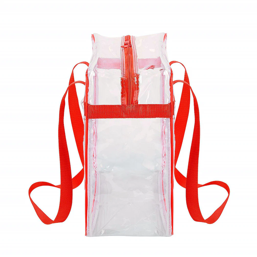 12 x 12 x 6 Stadium Bag with 35-inch Long Handles - Red Trim (1401-RED)