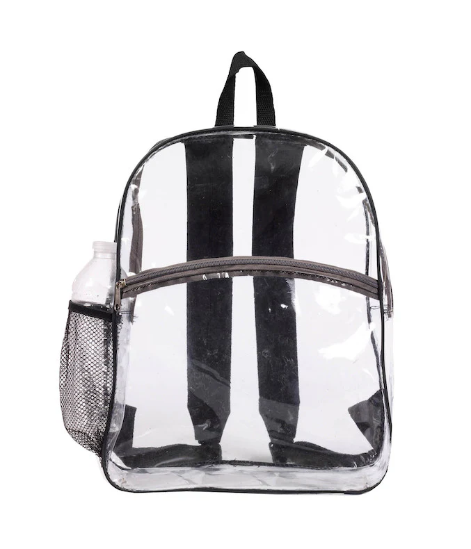 Large Clear Backpack with Water Bottle Holder (CH-Y1315)