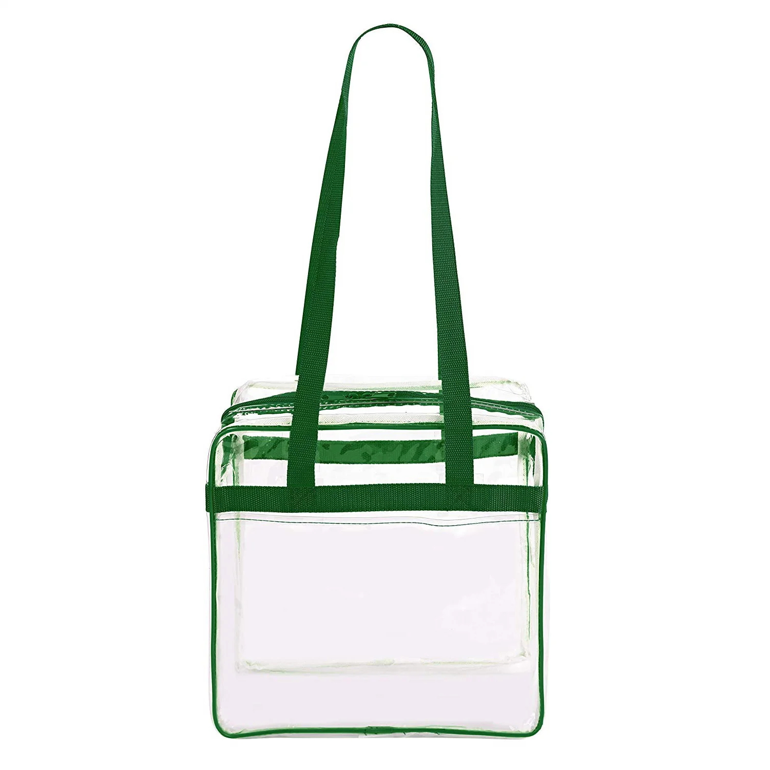 12 x 12 x 6 Stadium Bag with 35-inch Long Handles - Green Trim (1401-GRN)