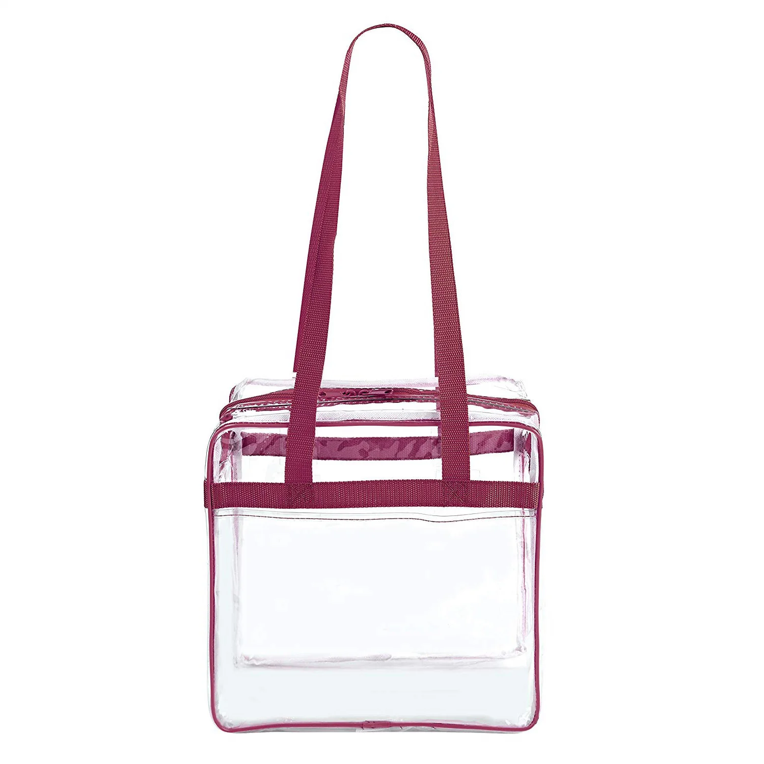 12 x 12 x 6 Stadium Bag with 35-inch Long Handles - Burgundy Trim (1401-BUR)