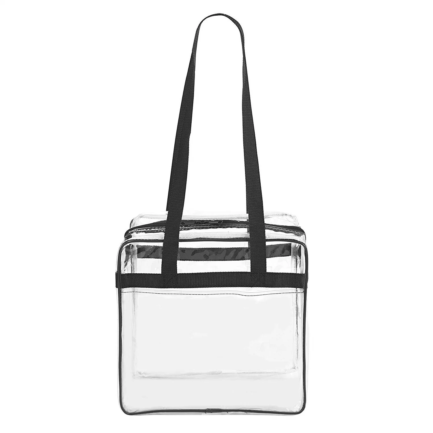 Clear NFL Stadium 12 x 12 x 6 Tote Bag with Zipper Closure (CH-1401-BLK)