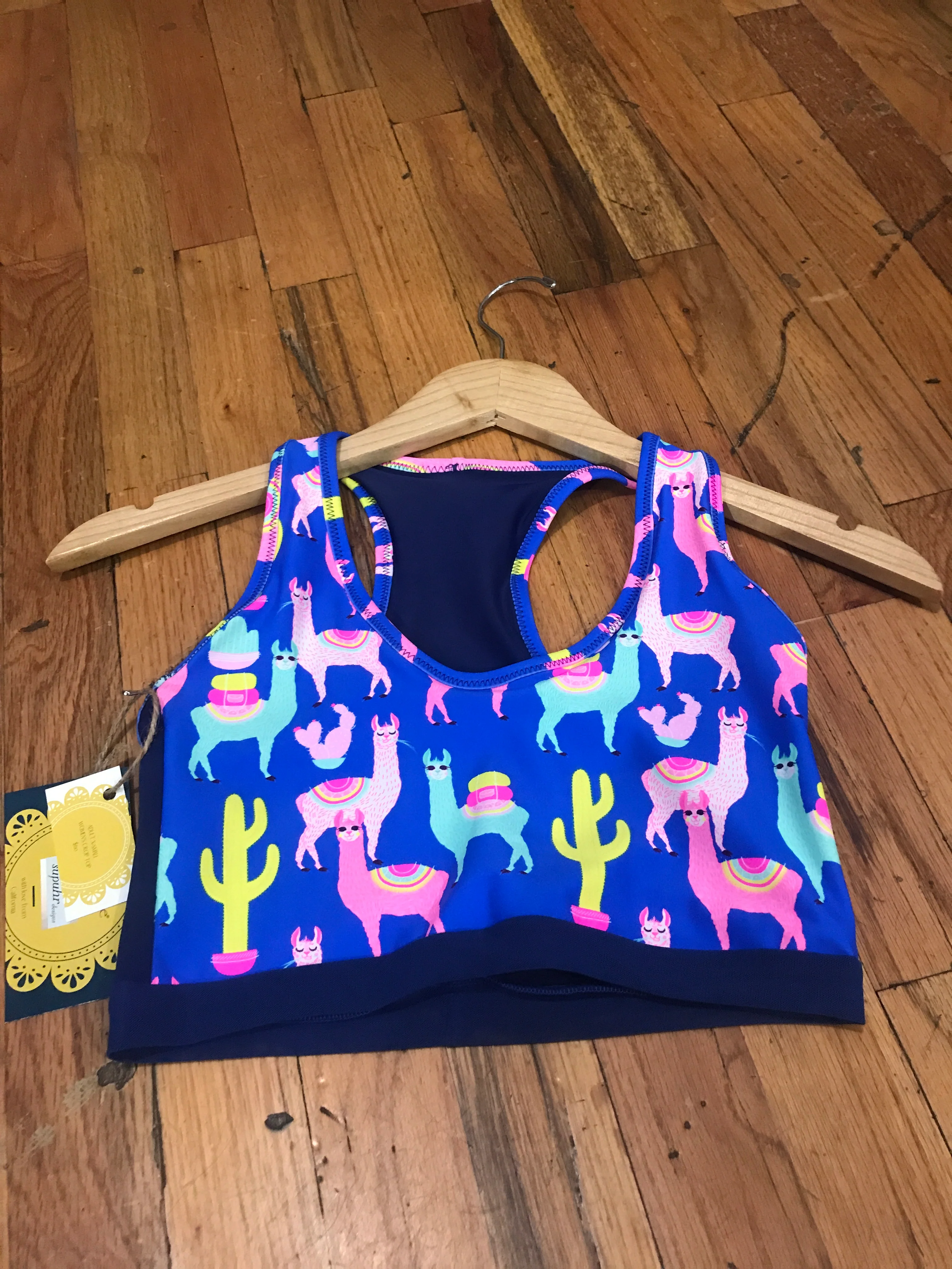 Llama Racerback Crop Top
