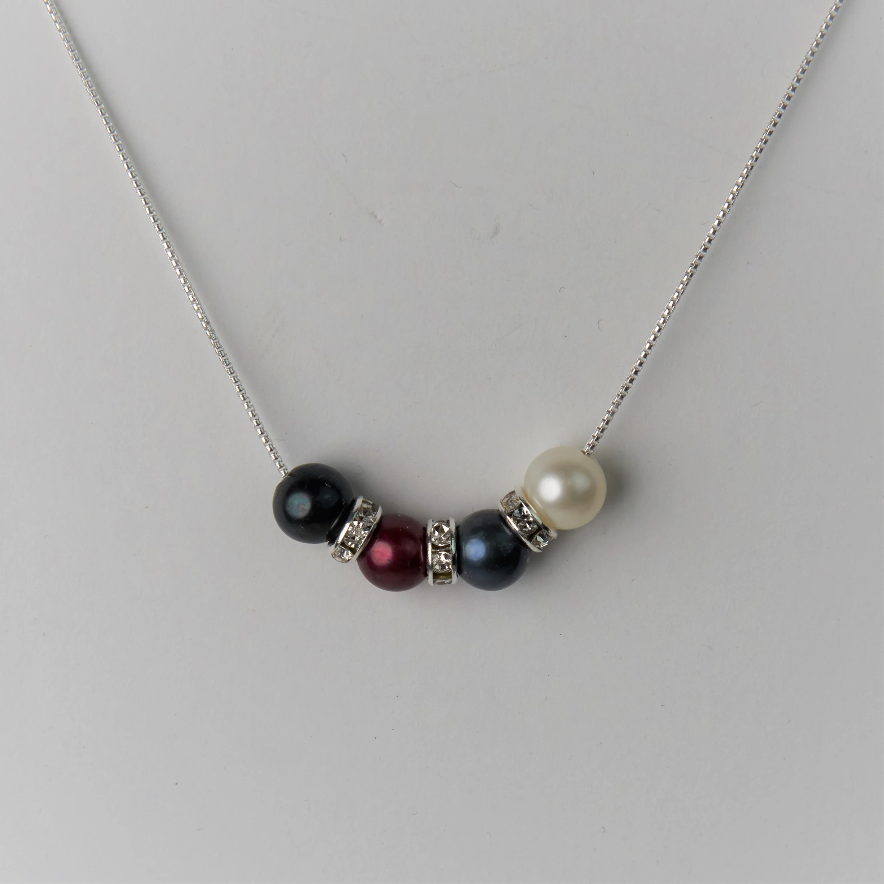Crystal Bead Threaded Necklace