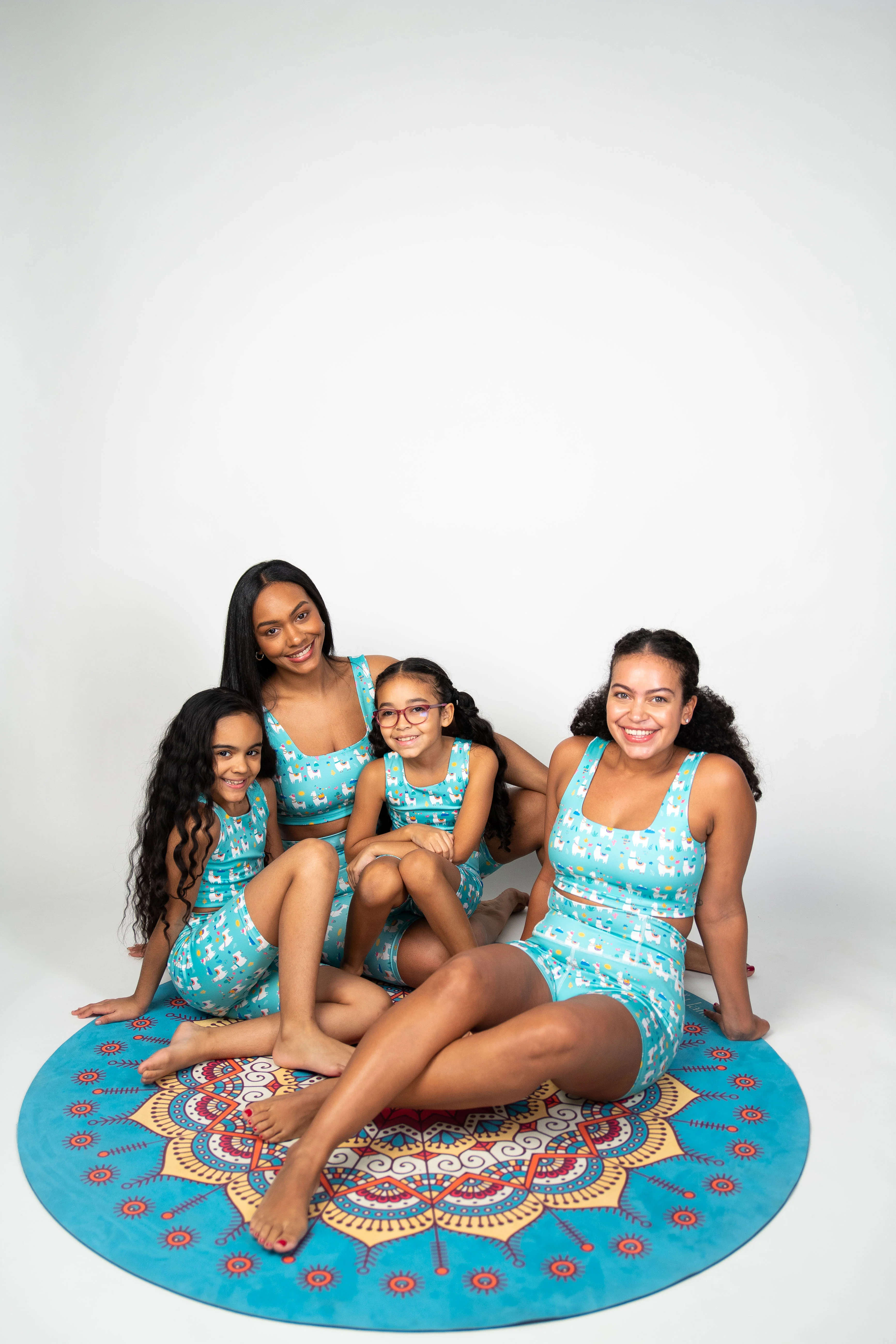 Mommy & Me Yoga Mat in Blue Mandala (Infant - 6 years old)