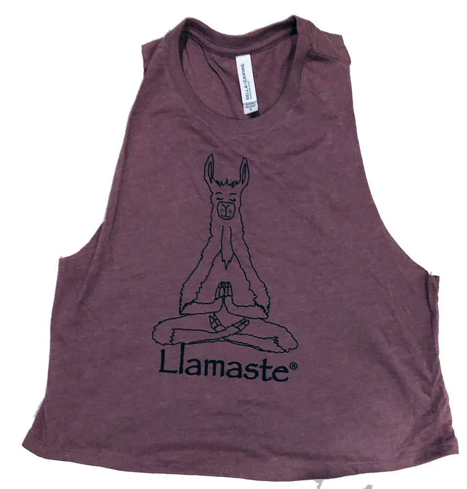 Llamaste Women's Cropped Racerback Yoga Tank