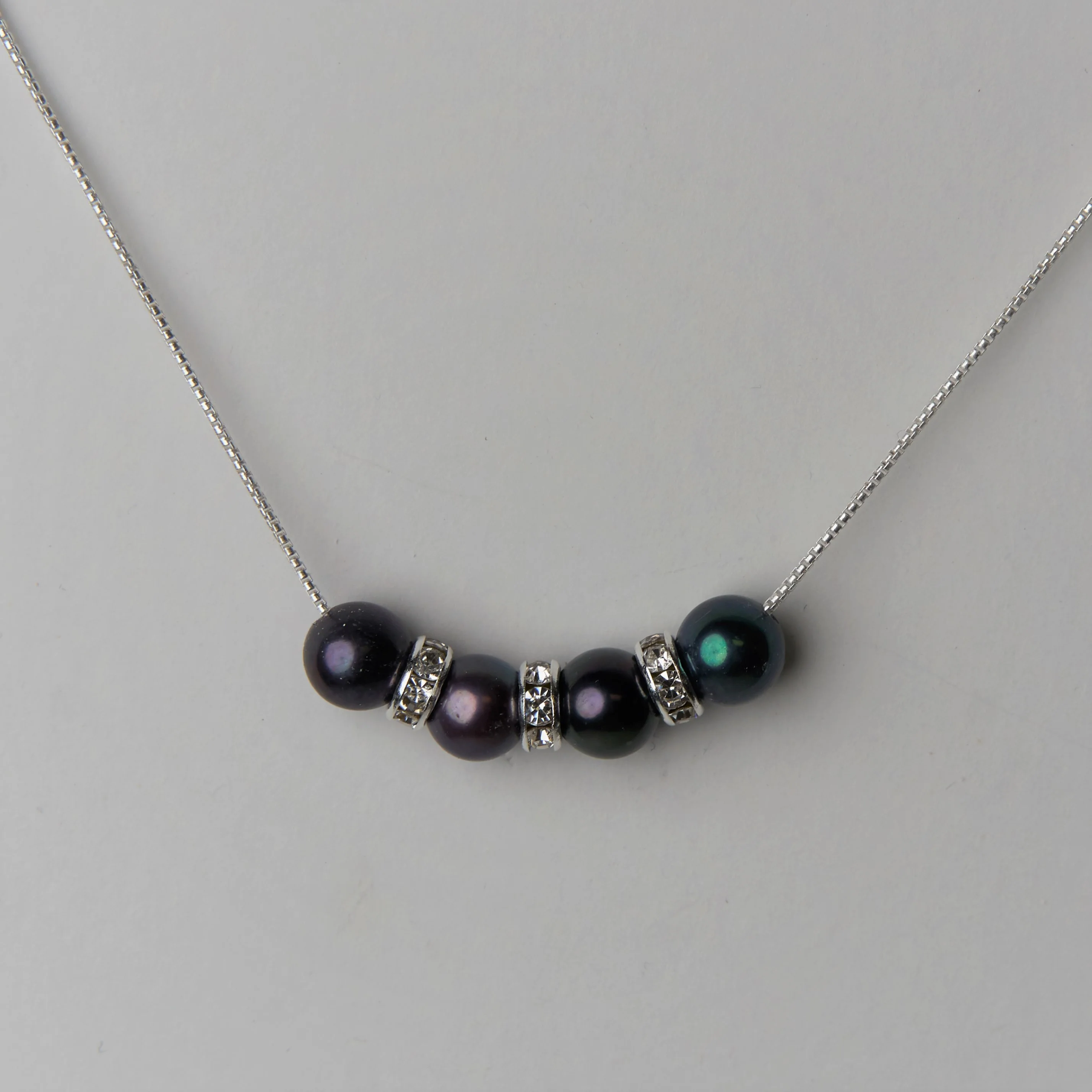 Crystal Bead Threaded Necklace