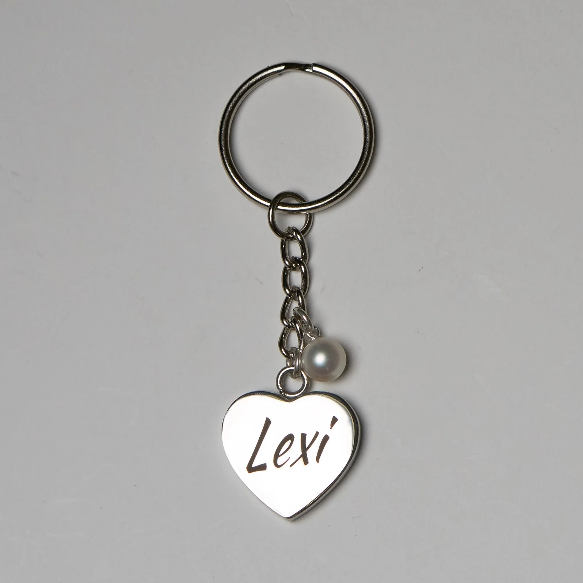 Custom Engraved Heart Keychain
