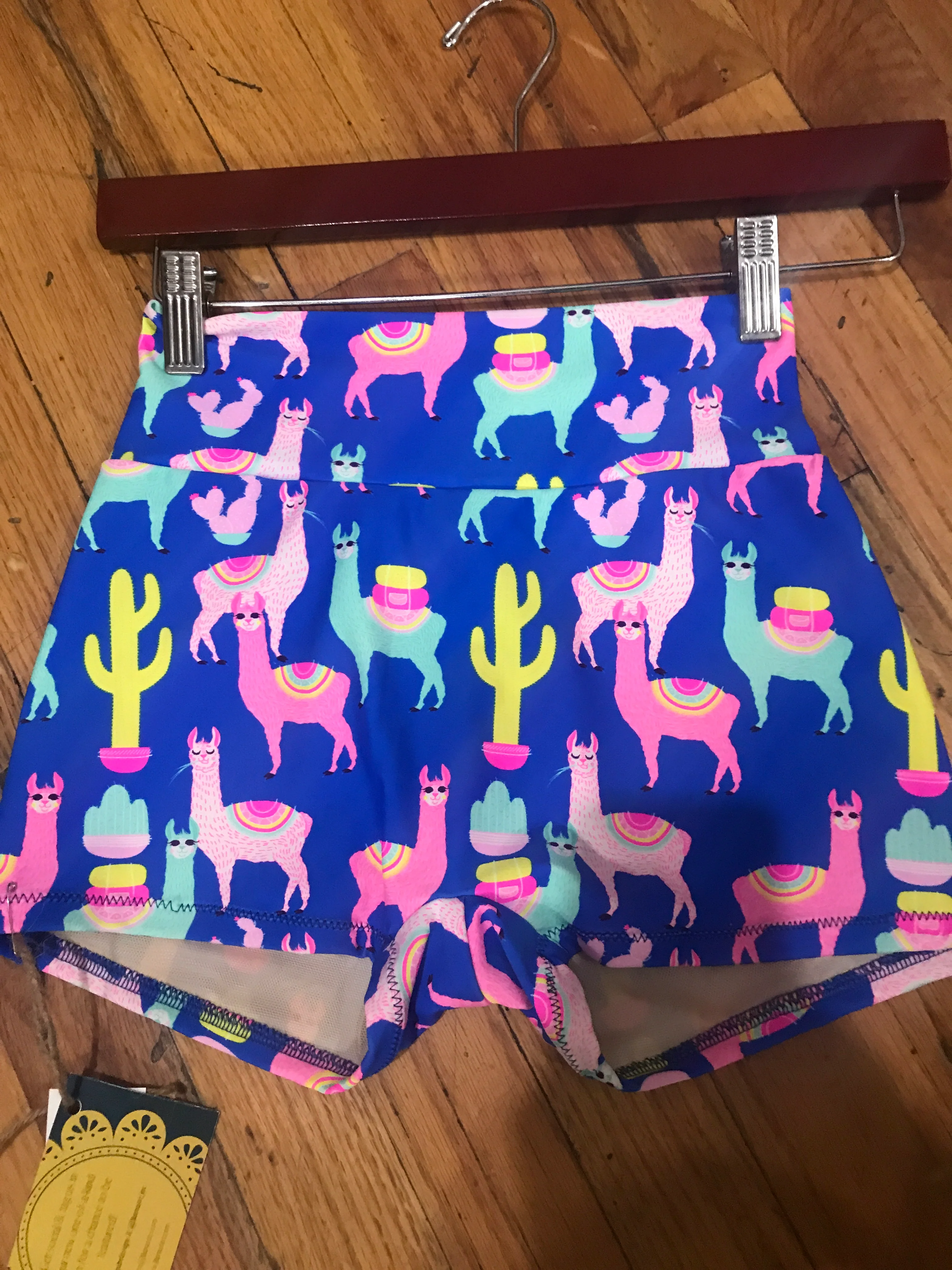 Llama High Waisted Bike Shorts
