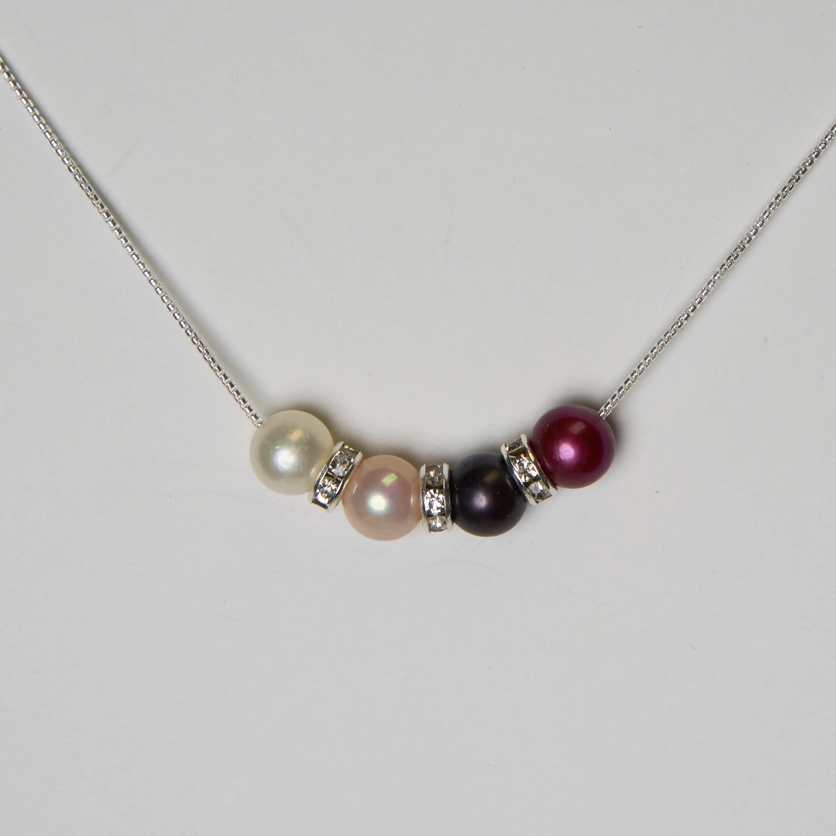 Crystal Bead Threaded Necklace