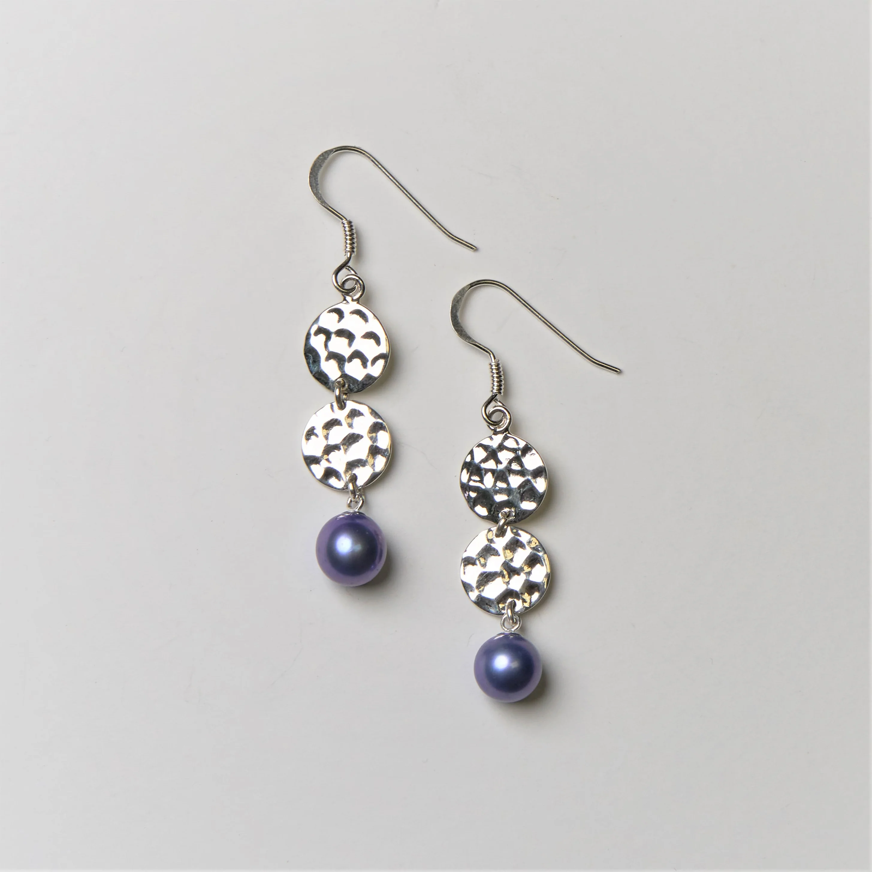 Hammered Round Earrings