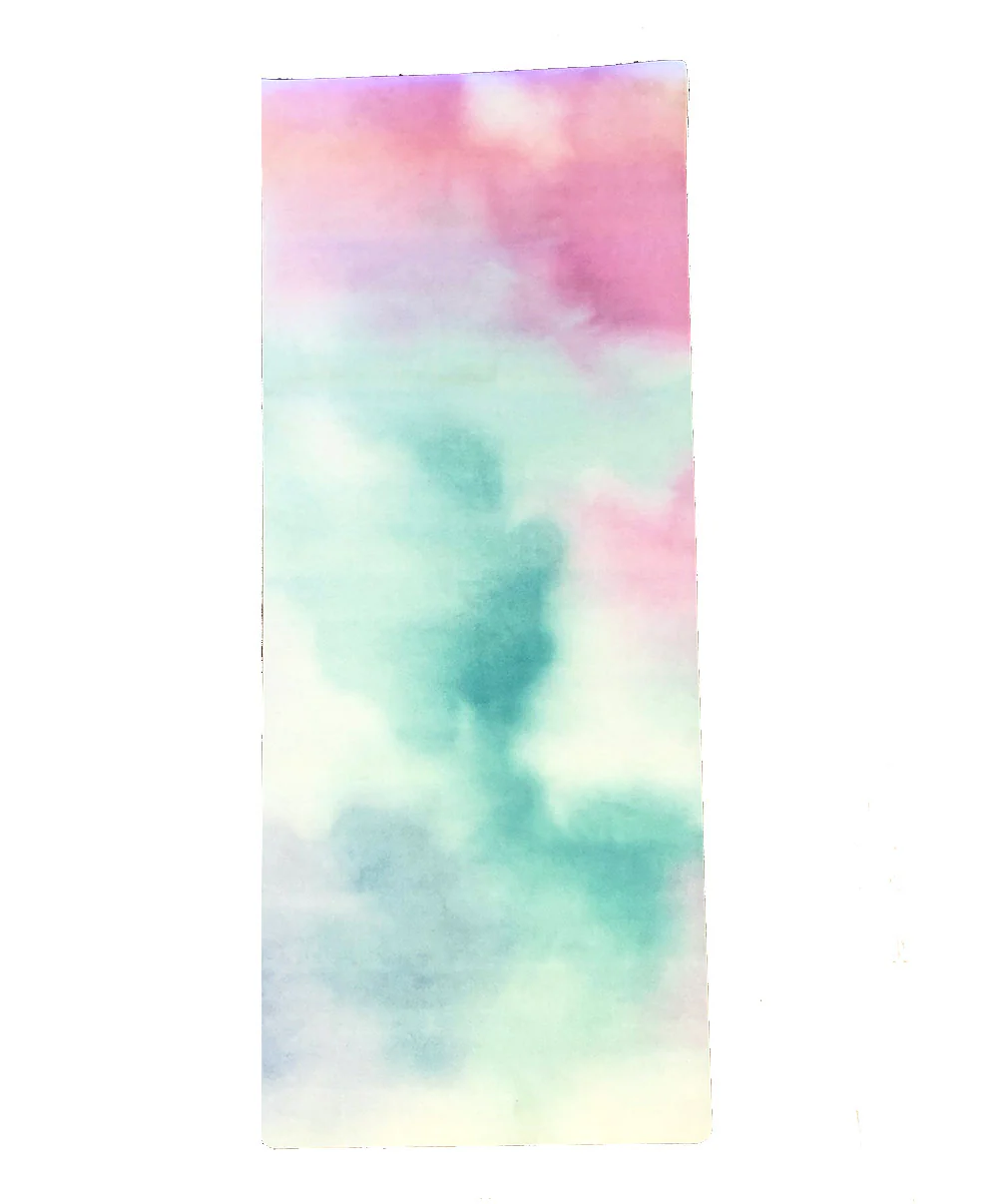 Machine Washable Kids Yoga Mat in Watercolor (7-12 years old)