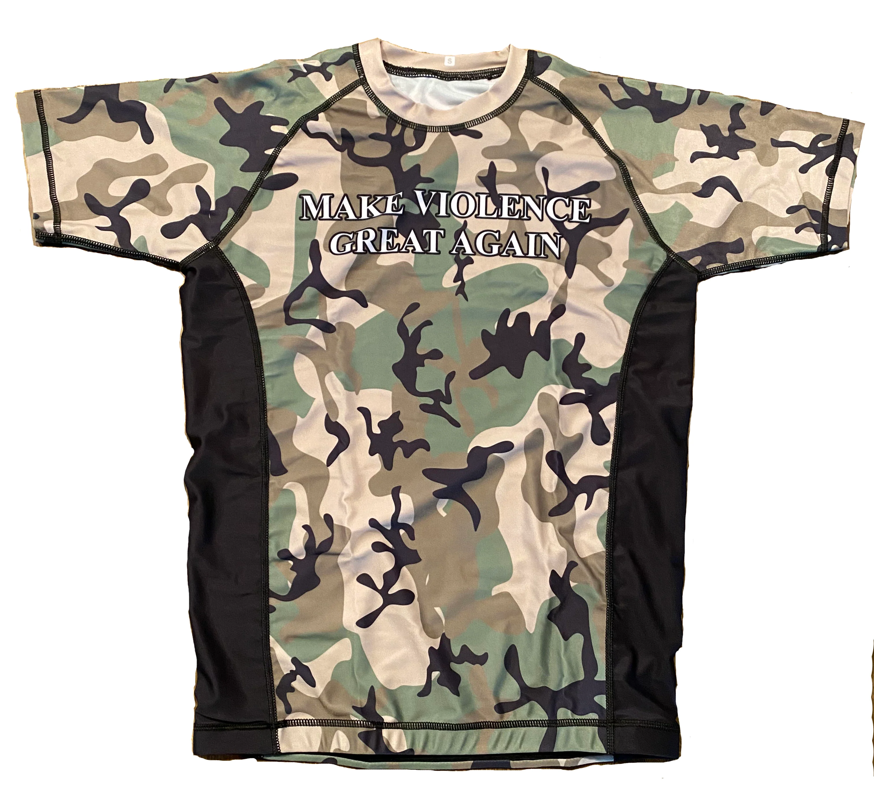 Make Violence Great Again Full Camo Short Sleeve Rashguard