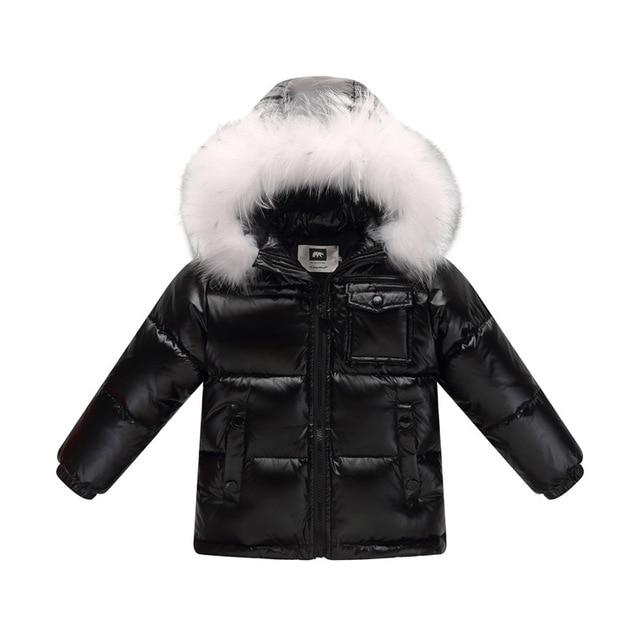 MOF Kids winter down jacket parka white duck down fill