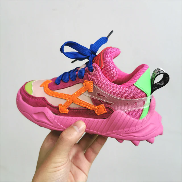 MOF Kids shoes new multicolored suede sneakers