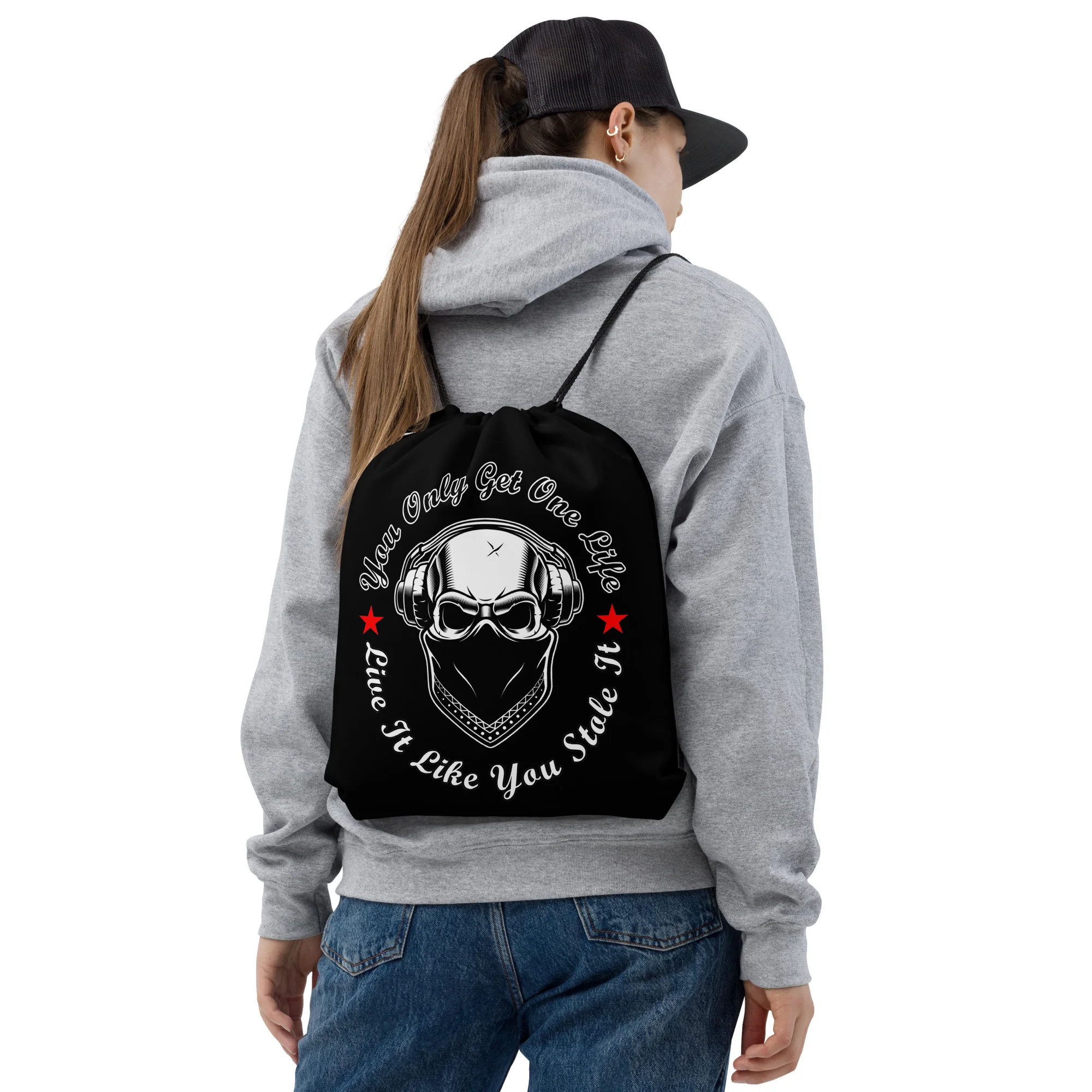 One Life Drawstring Bag