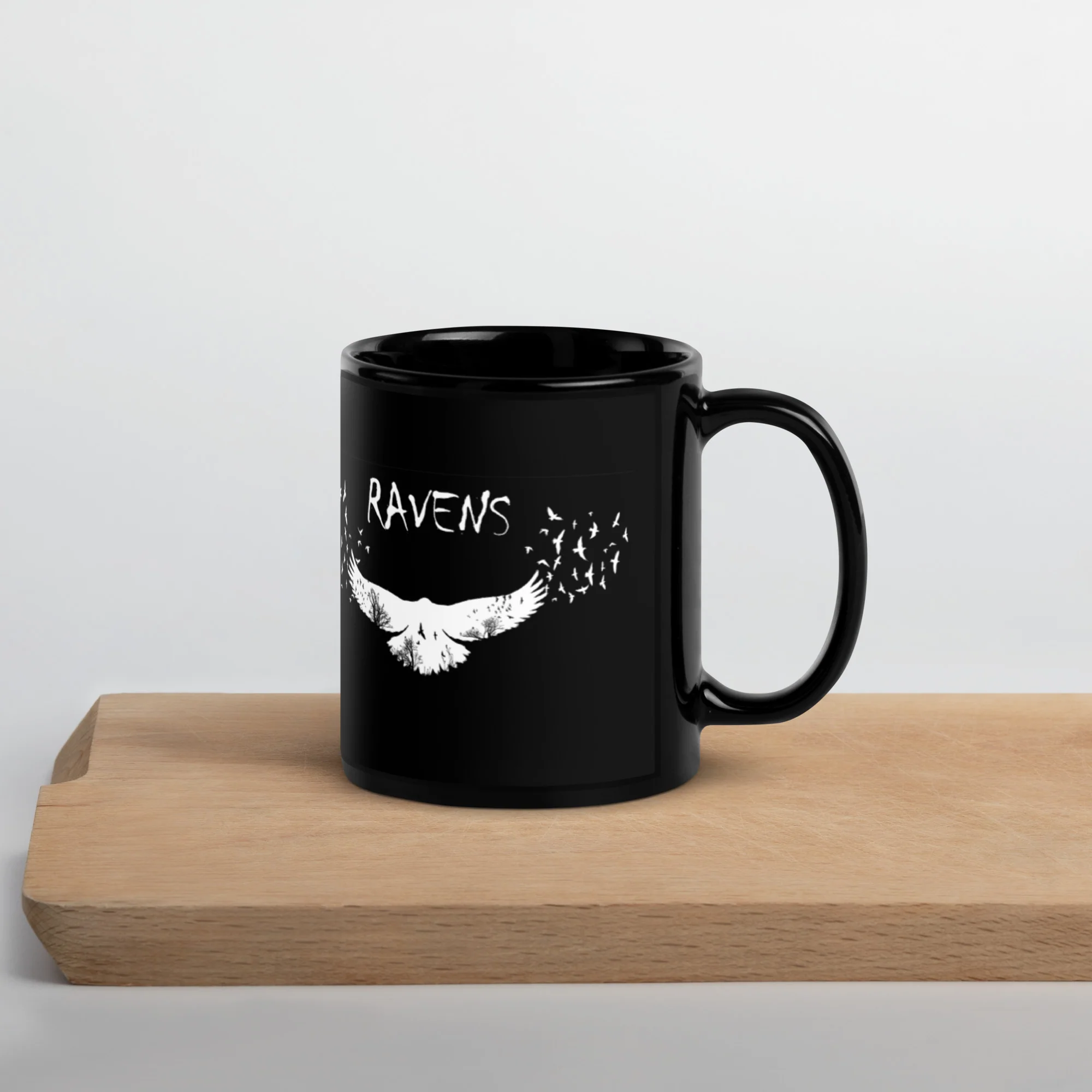 Raven's Black Glossy Mug