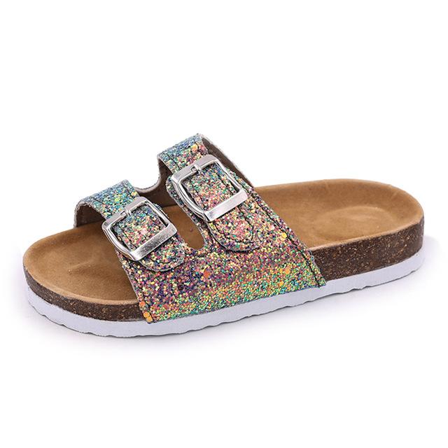 MOF Kids double strap slippers