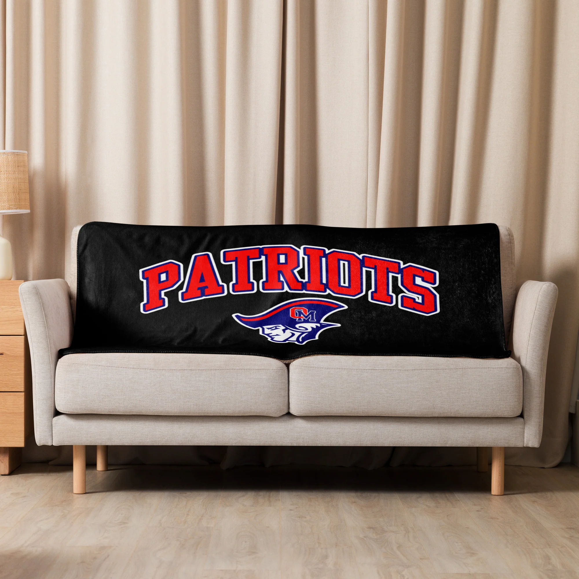 Old Mill Patriots Sherpa blanket