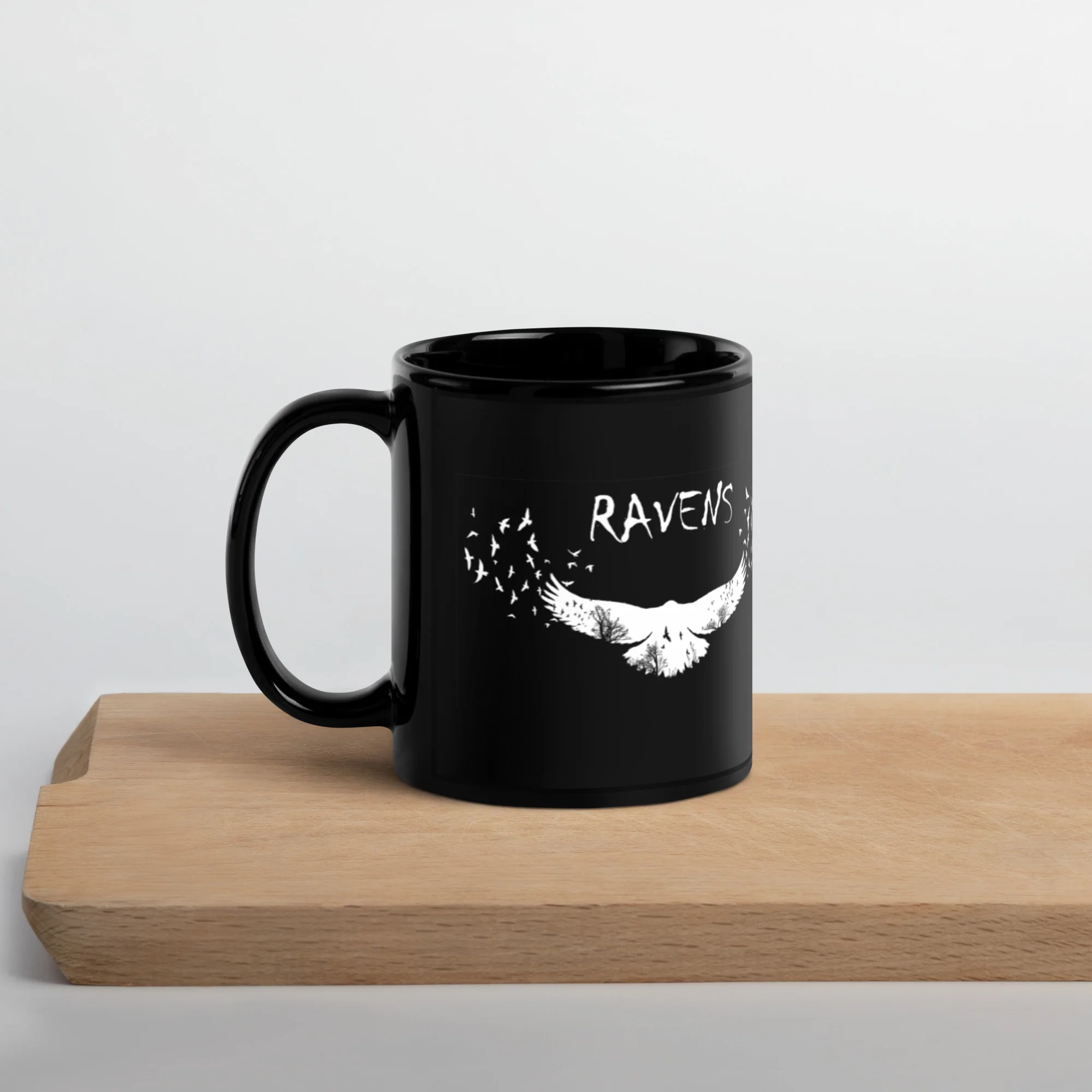 Raven's Black Glossy Mug