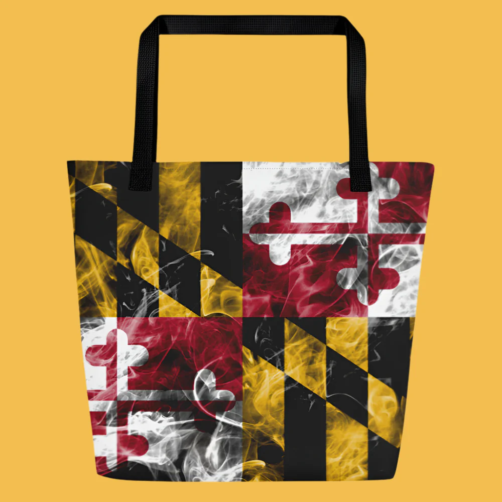 Maryland Print Large Tote Bag