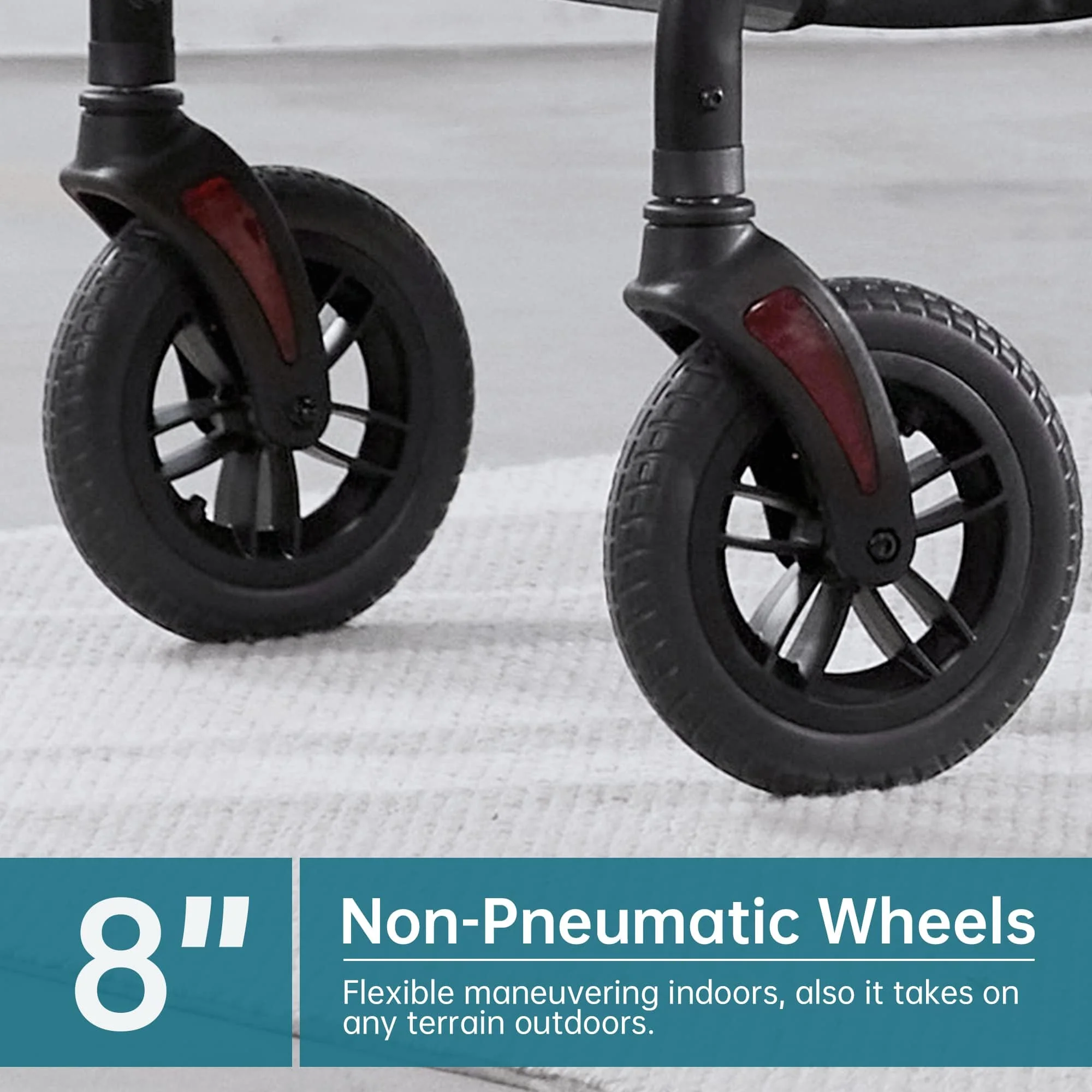 KLD-9218 All Terrain Dual-Brake Rollator Walker 8