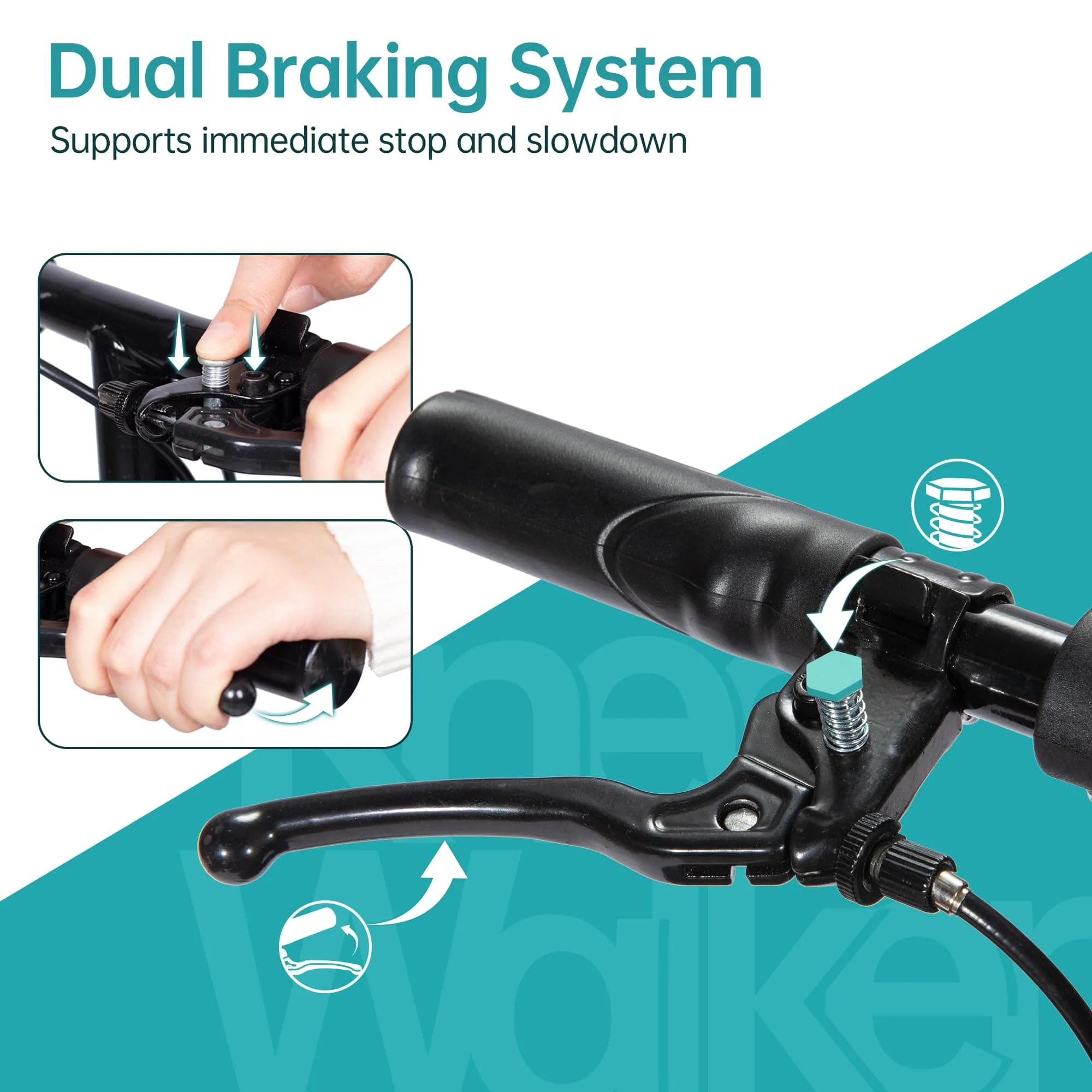 MT-9253 Steerable Portable Knee Walker 10'' Wheels