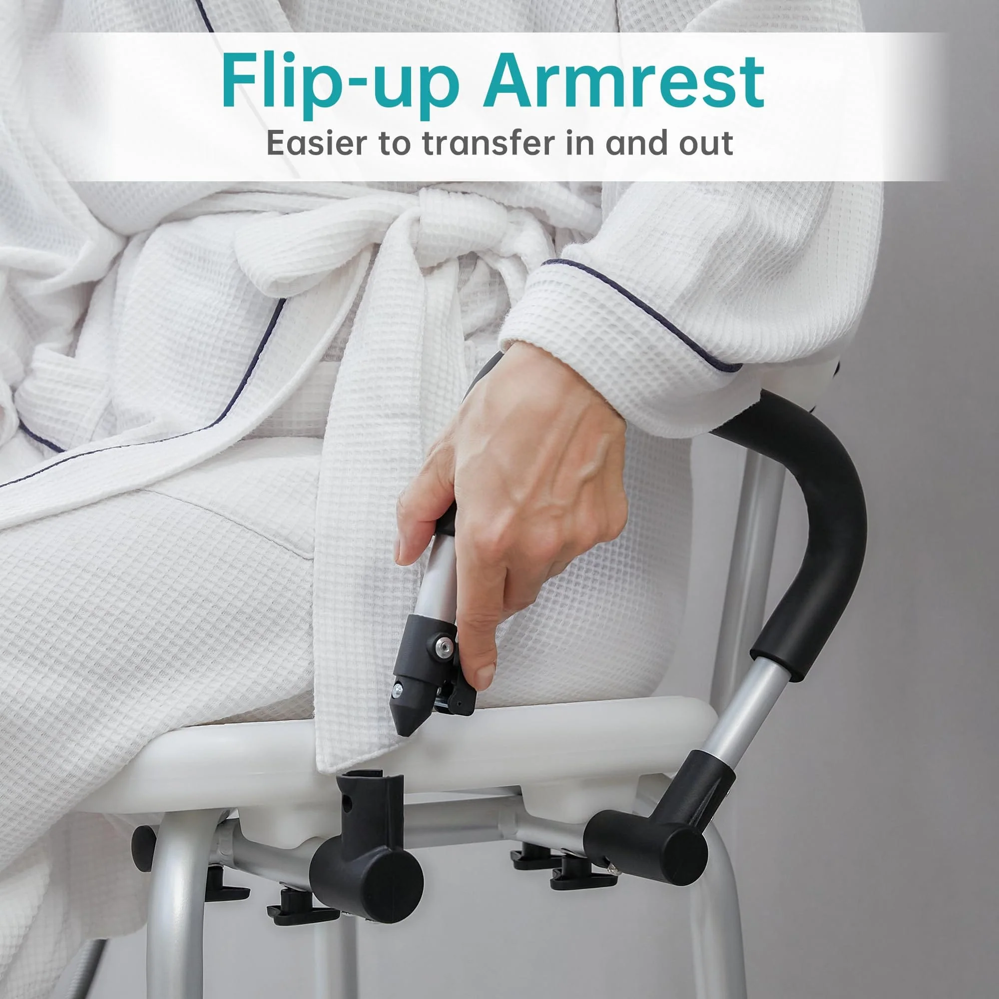 FST-5219-FW Ergonomic Seat Non-Slip Shower Seat Chair