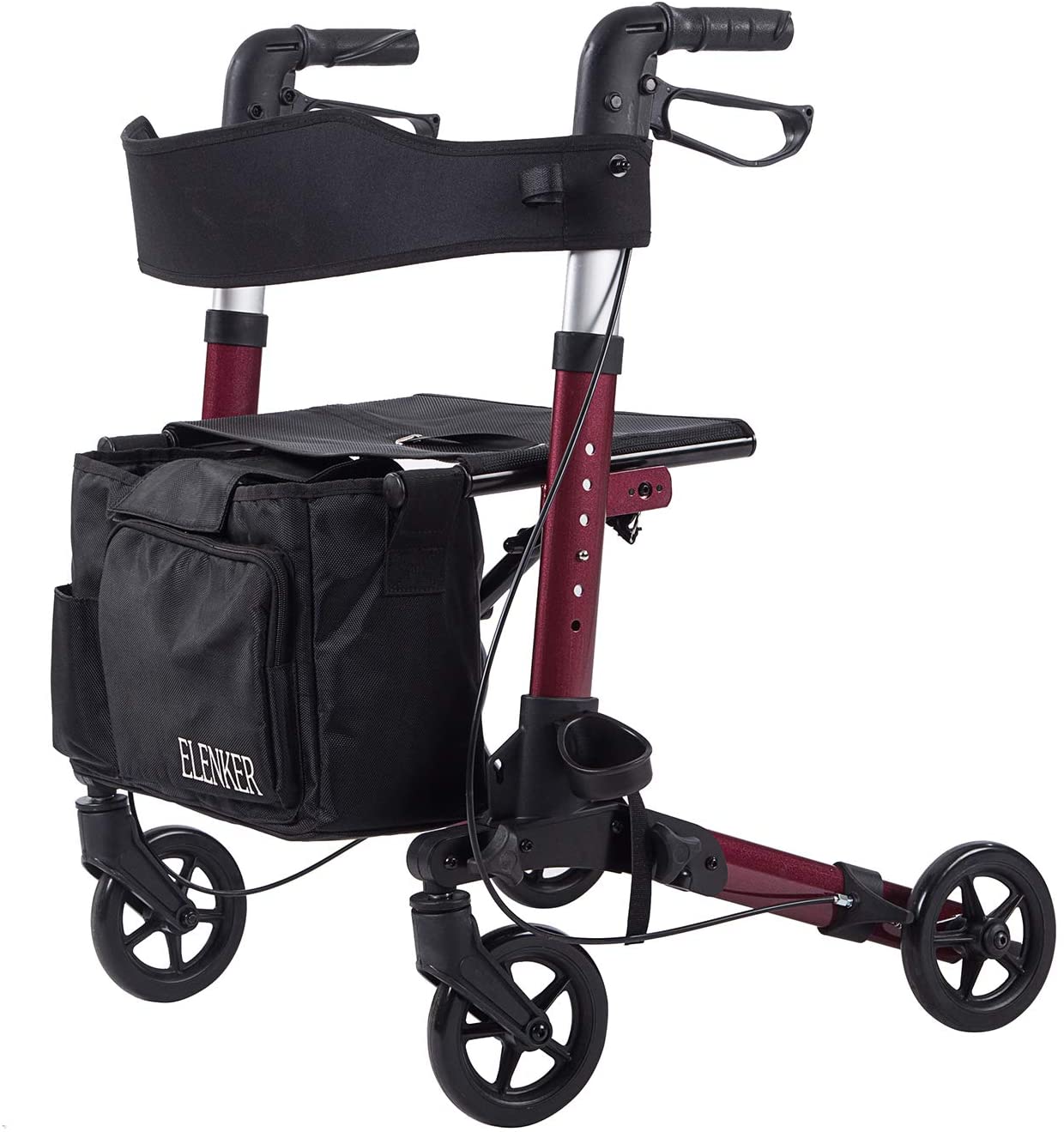 HFK-9202D Dual-Brake Compact Foldable Rollator Walker 6